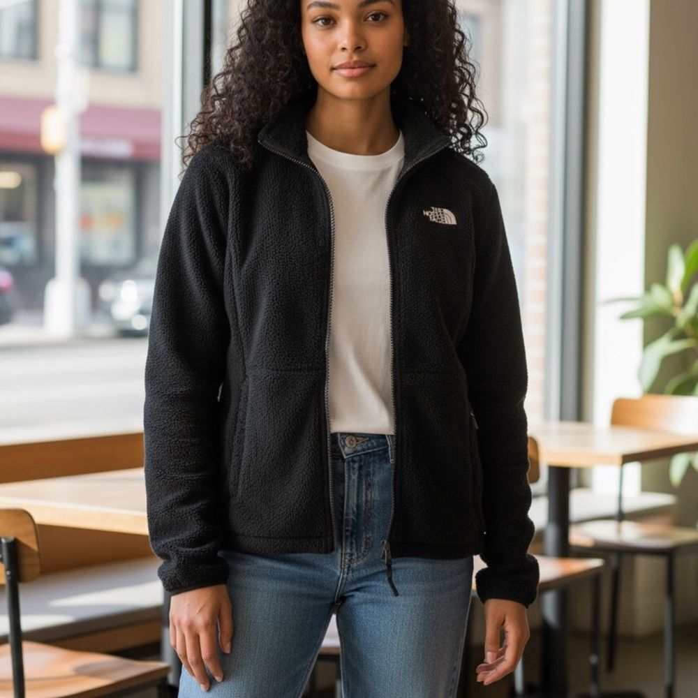 The North Face Women's Osito Fleece Jacket Black XL Full Zips